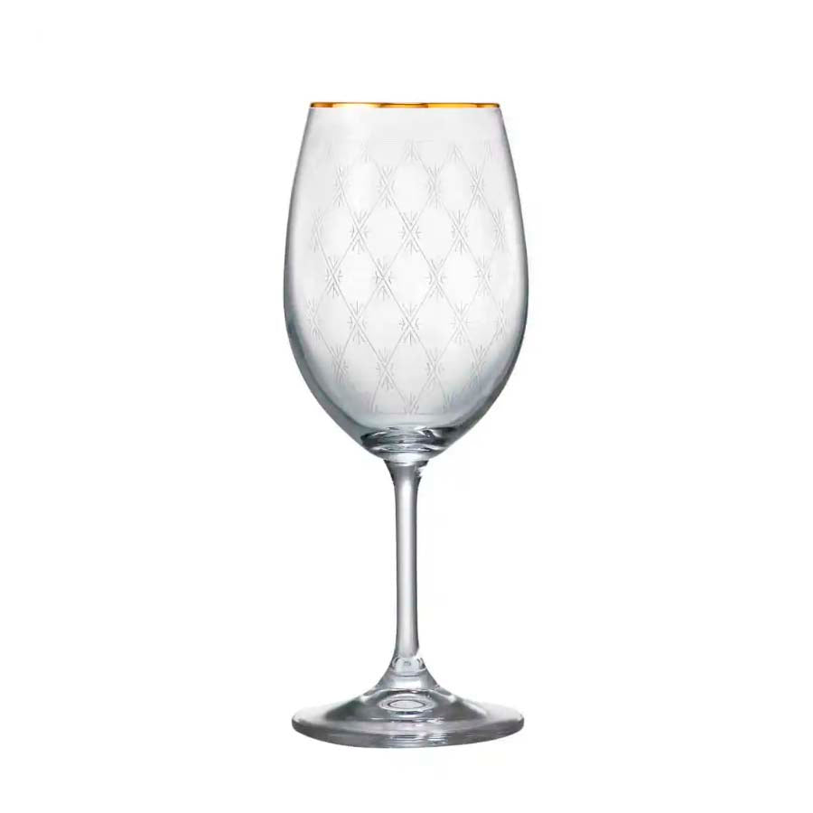 Copas de Vino Rojo Sylvia Honeycomb 350 ml Set x 6 Piezas