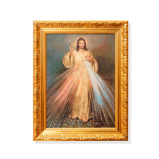 Gobelino Jesus Misericordioso De 50 x 40 Cm Cuadro