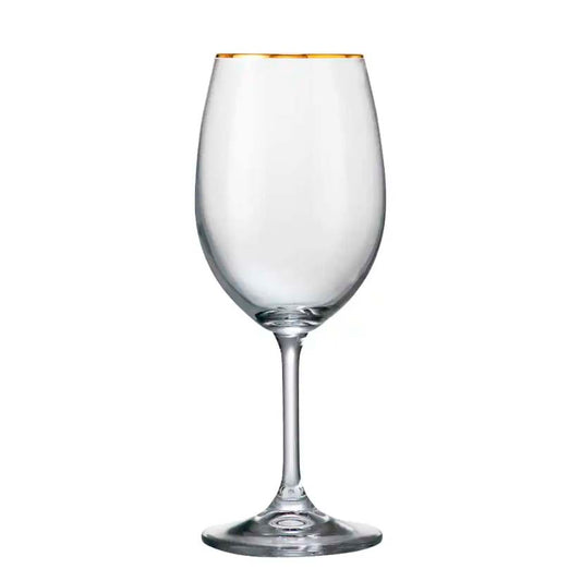 Copas de Vino Sylvia Gold 450 ml Set x 6 Piezas