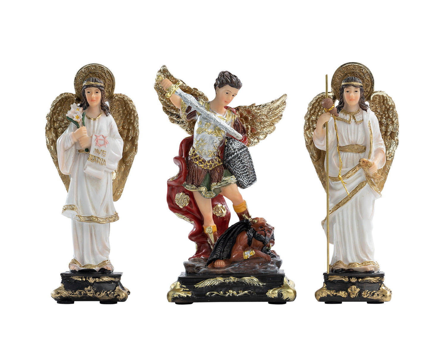 Los 3 Arcangeles Miguel Rafael Gabriel De 12 cm