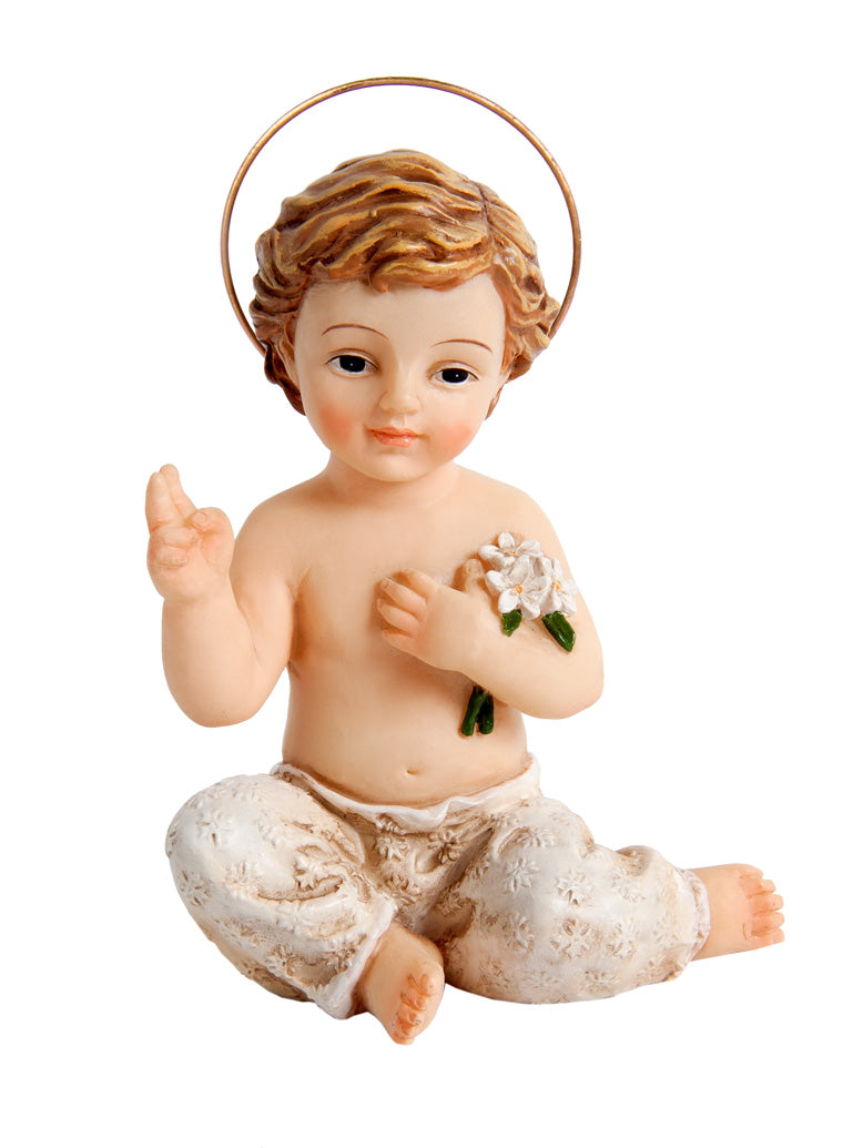 Niño Dios Jesús Sentado De 8 Cm Con Aureola