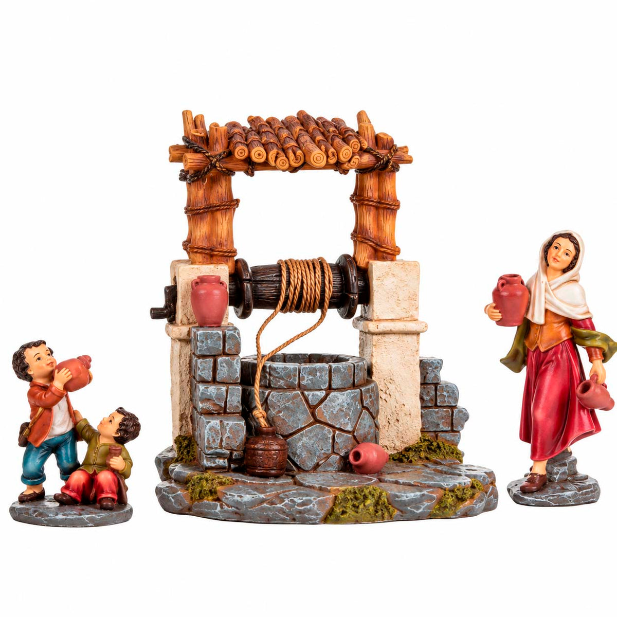 Aldeana Para Pesebre De 12 cm Con Pozo De 15 cm