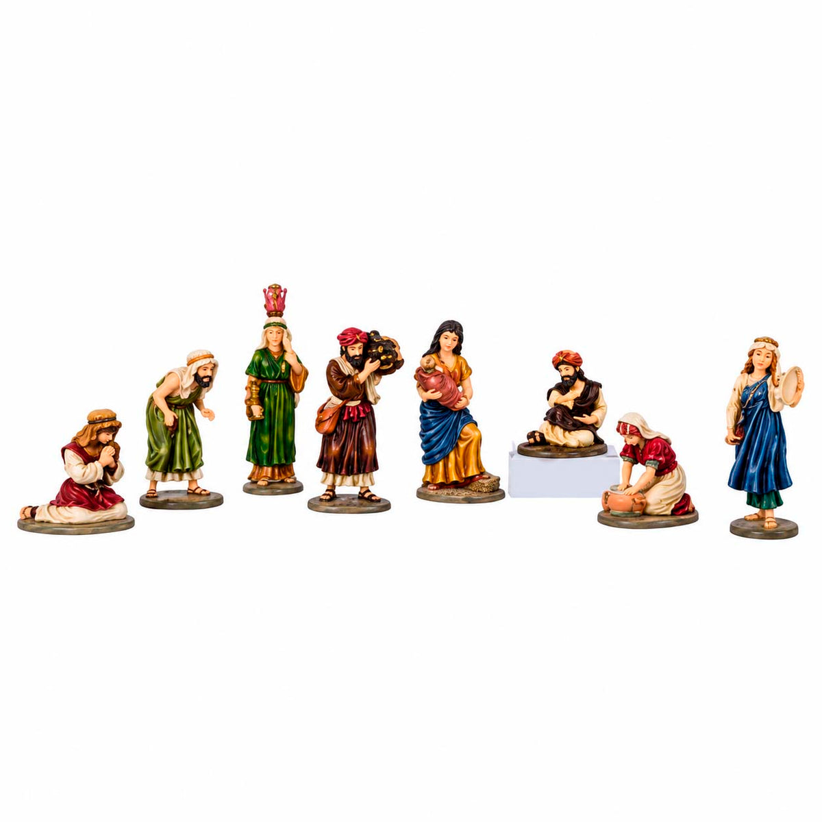 Aldeanos Gitanos De 15 cm Para Pesebre Con 8 piezas