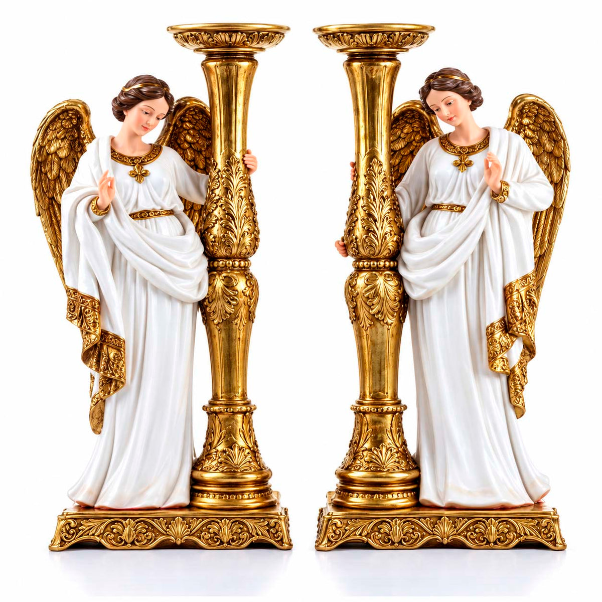 Candelero Ángel con Vela De 40 cm