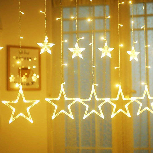 🔥 Cortina Luz Led Estrellas x3 Mt Navidad + Regalo Especial 📌 ENVIO GRATIS