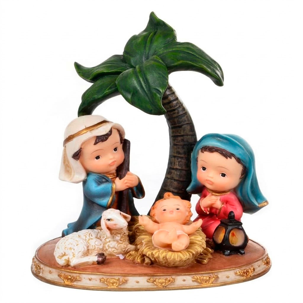 Nacimiento Pesebre Palmera Infantil De12 cm