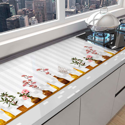 Papel Vinilo Adhesivo De 60 cm x 10 mts Brillante Cocina