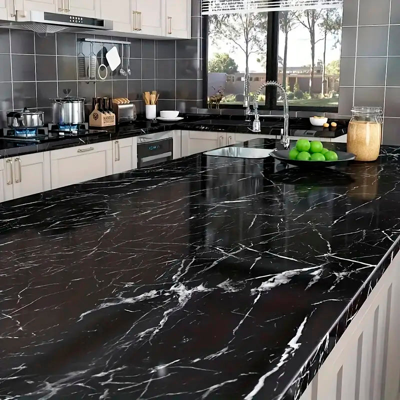 Papel Vinilo Adhesivo De 60 cm x 10 mts Marmol Brillante