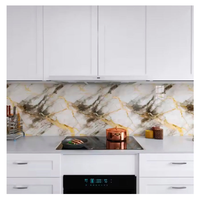 Papel Vinilo Adhesivo De 60 cm x 10 mts Marmol Brillante