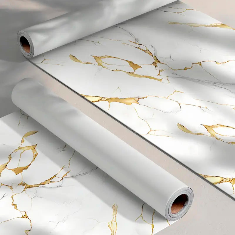 Papel Vinilo Adhesivo De 60 cm x 10 mts Marmol Brillante