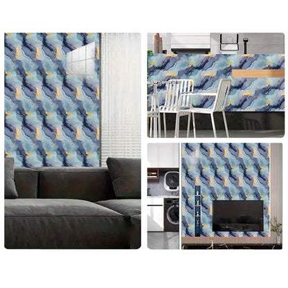 Papel Vinilo Adhesivo De 60 cm x 10 mts Marmol Brillante
