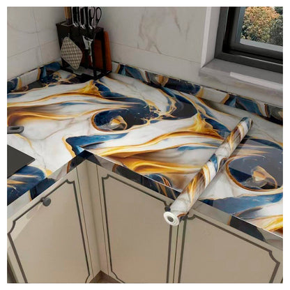 Papel Vinilo Adhesivo De 60 cm x 10 mts Marmol Brillante
