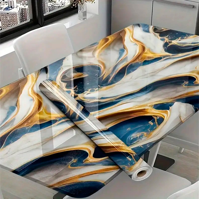 Papel Vinilo Adhesivo De 60 cm x 10 mts Marmol Brillante