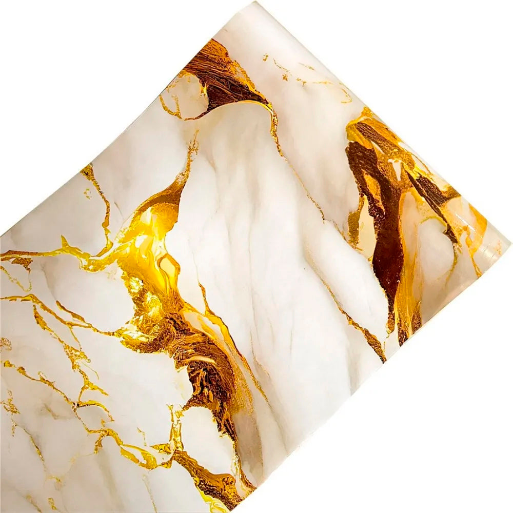 Papel Vinilo Adhesivo De 60 cm x 10 mts Marmol Brillante