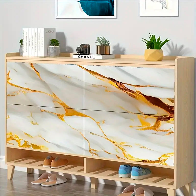 Papel Vinilo Adhesivo De 60 cm x 10 mts Marmol Brillante
