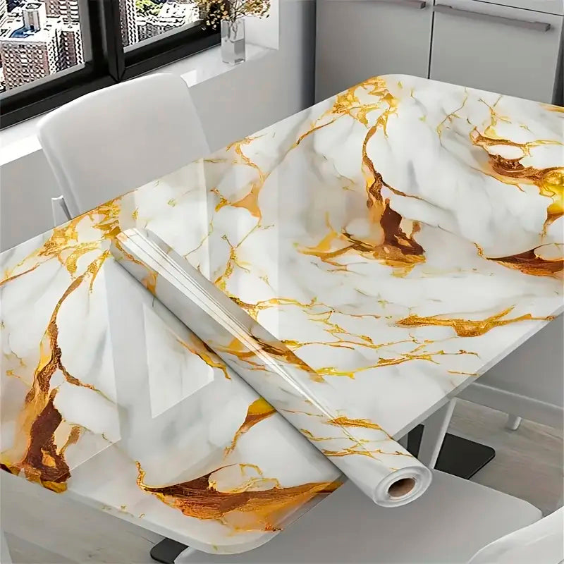 Papel Vinilo Adhesivo De 60 cm x 10 mts Marmol Brillante