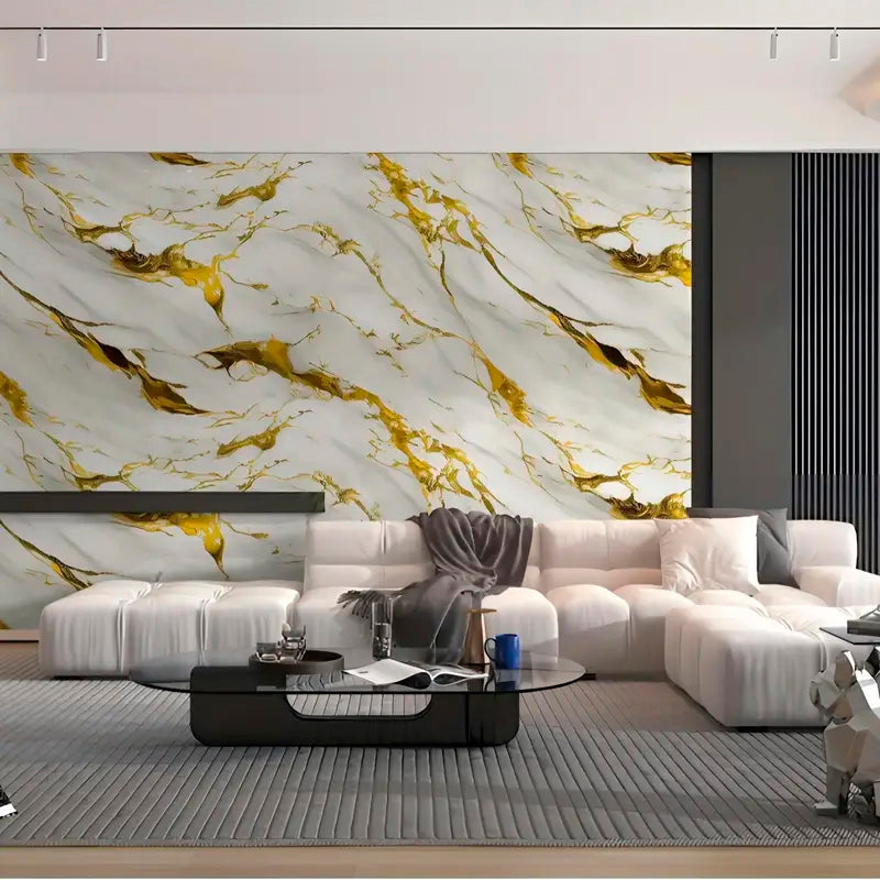 Papel Vinilo Adhesivo De 60 cm x 10 mts Marmol Brillante