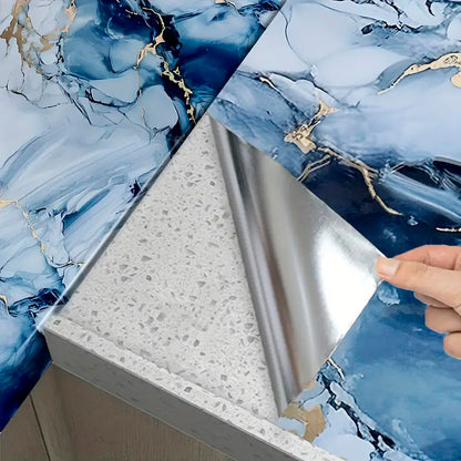 Papel Vinilo Adhesivo De 60 cm x 10 mts Marmol Brillante