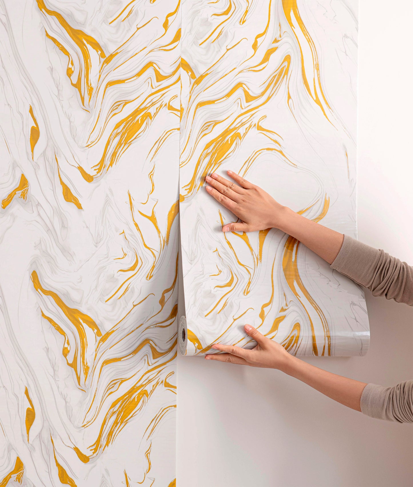 Papel Vinilo Adhesivo De 60 cm x 10 mts Marmol Brillante
