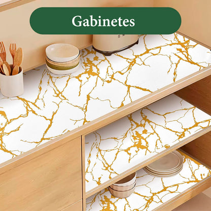 Papel Vinilo Adhesivo De 60 cm x 10 mts Marmol Brillante