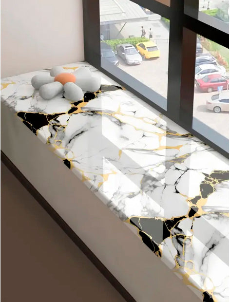 Papel Vinilo Adhesivo De 60 cm x 10 mts Marmol Brillante