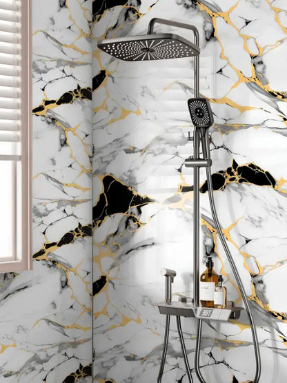 Papel Vinilo Adhesivo De 60 cm x 10 mts Marmol Brillante