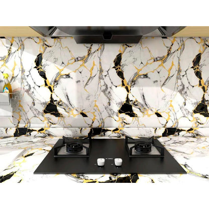 Papel Vinilo Adhesivo De 60 cm x 10 mts Marmol Brillante