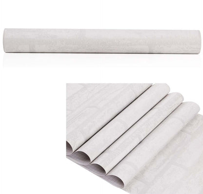 Papel Vinilo Adhesivo De 45 cm x 10 mts Ladrillo Blanco