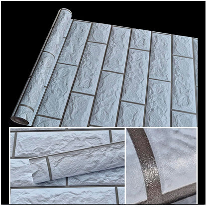 Papel Vinilo Adhesivo De 45 cm x 10 mts Ladrillo Gris
