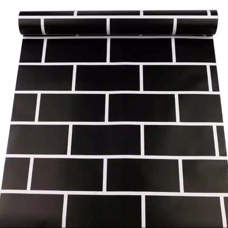 Papel Vinilo Adhesivo De 45 cm x 10 mts Ladrillo Negro