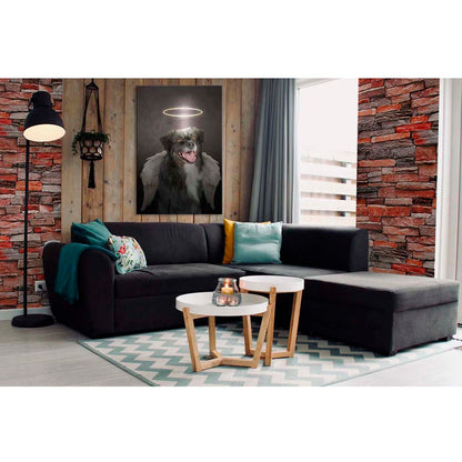 Papel Vinilo Adhesivo De 45 cm x 10 mts Piedra Rustico