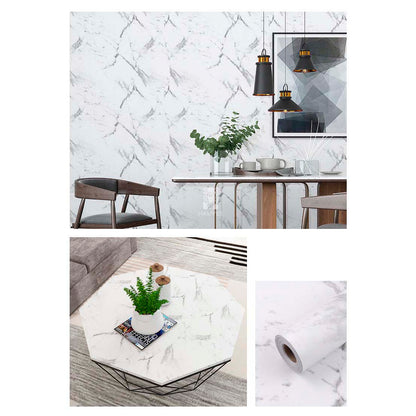 Papel Vinilo Adhesivo De 45 cm x 10 mts Marmol