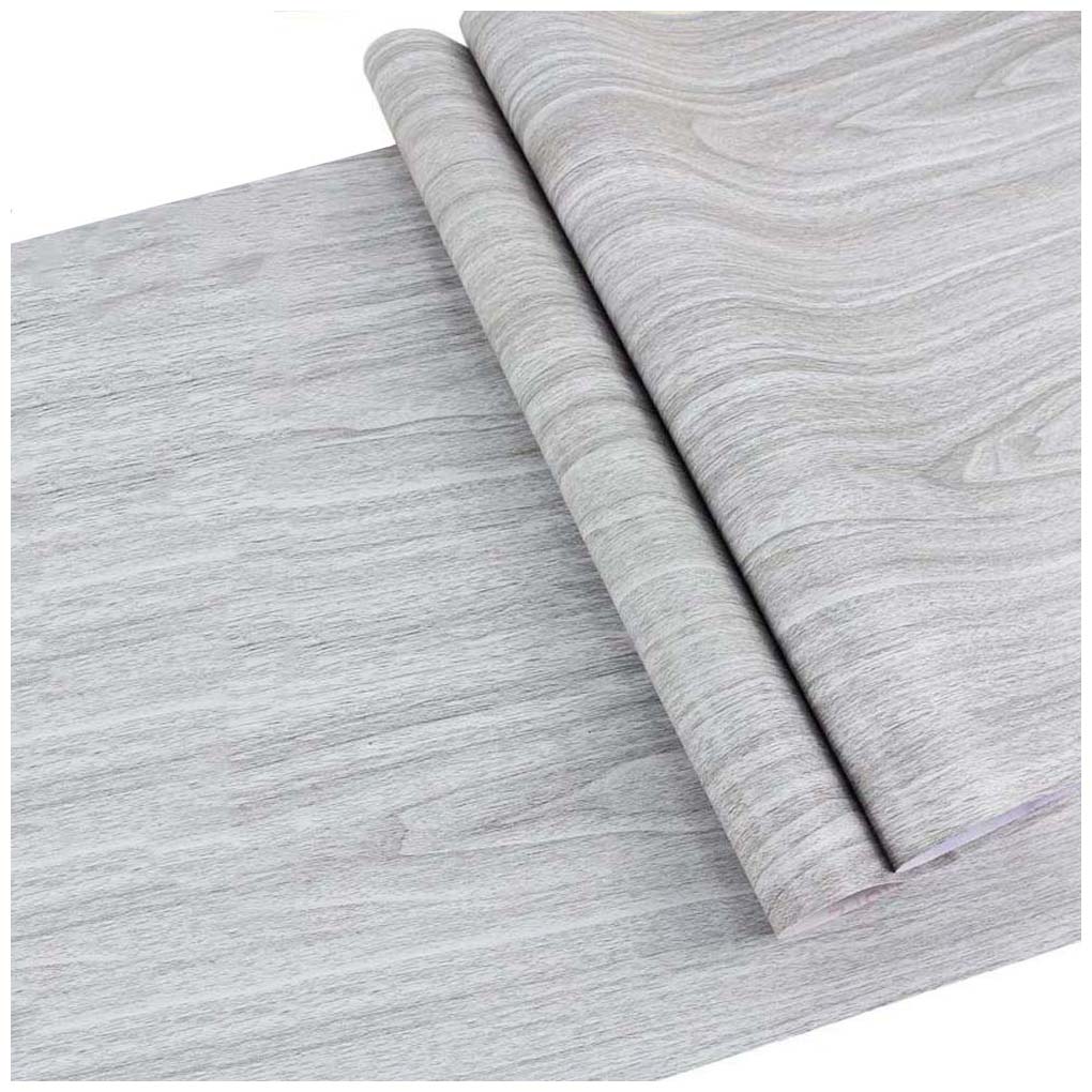 Papel Vinilo Adhesivo De 45 cm x 10 mts Madera Gris