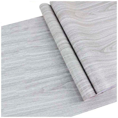 Papel Vinilo Adhesivo De 45 cm x 10 mts Madera Gris