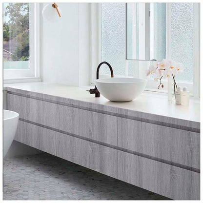 Papel Vinilo Adhesivo De 45 cm x 10 mts Madera Gris