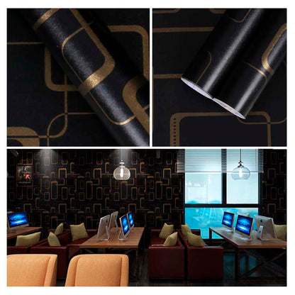 Papel Vinilo Adhesivo De 45 cm x 10 mts Negro
