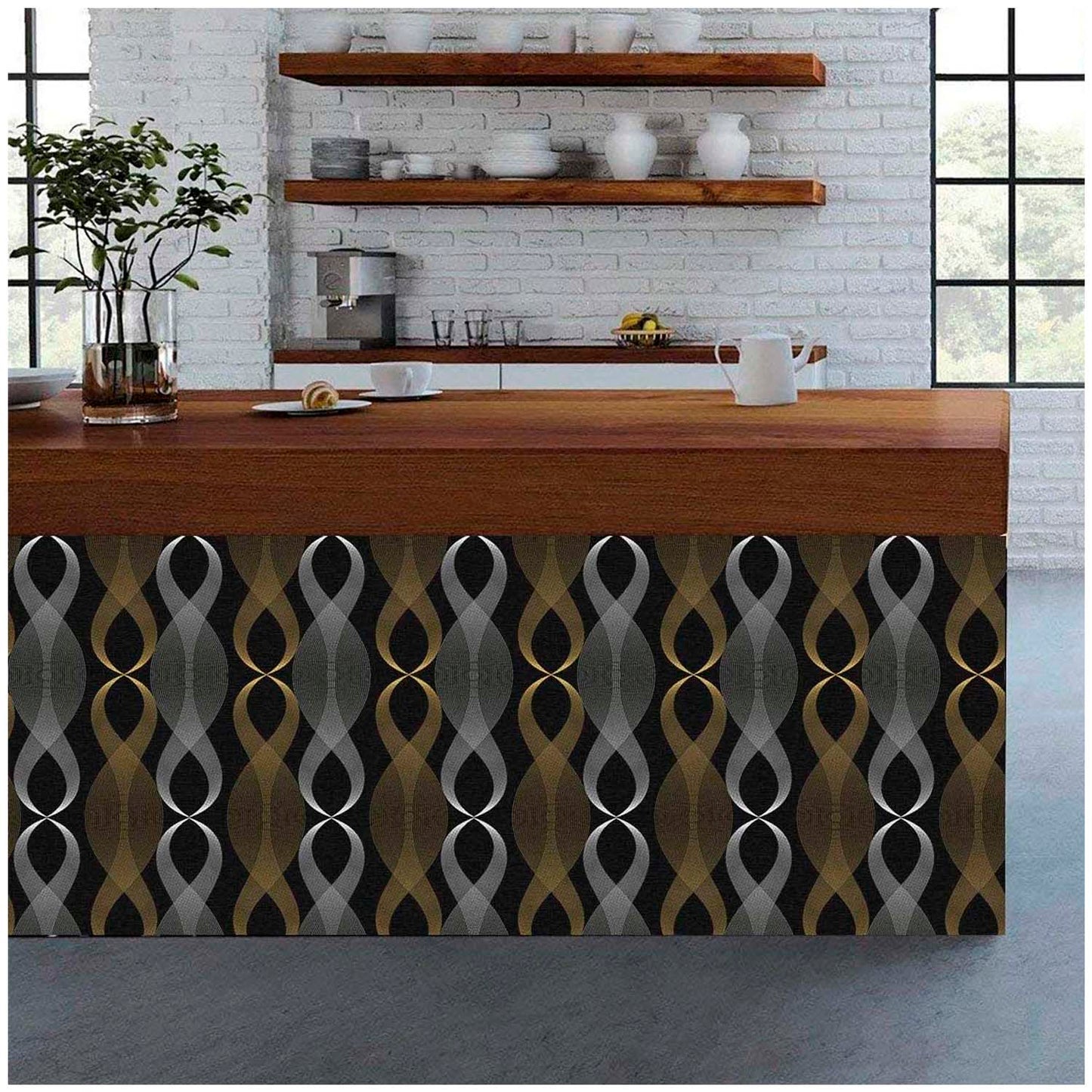 Papel Vinilo Adhesivo De 45 cm x 10 mts Negro