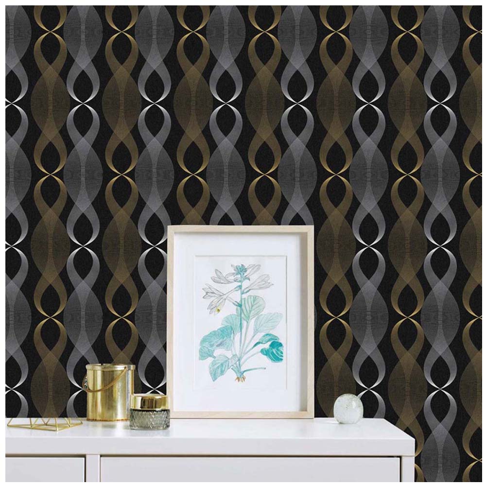 Papel Vinilo Adhesivo De 45 cm x 10 mts Negro