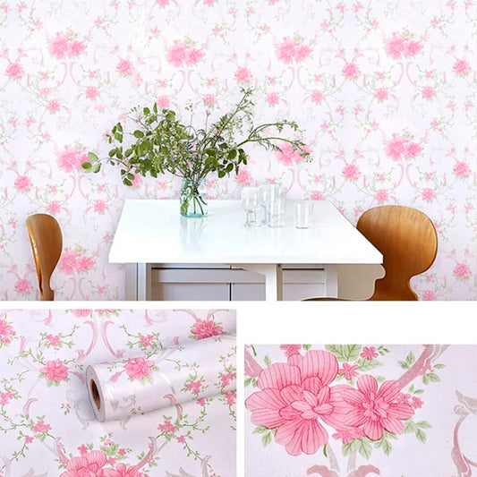 Papel Vinilo Adhesivo De 45 cm x 10 mts Floral