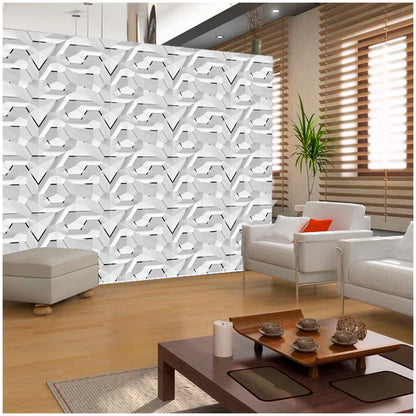 Papel Vinilo Adhesivo De 45 cm x 10 mts Geométrico Gris Efecto 3D