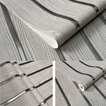 Papel Vinilo Adhesivo De 45 cm x 10 mts Tipo Madera Gris