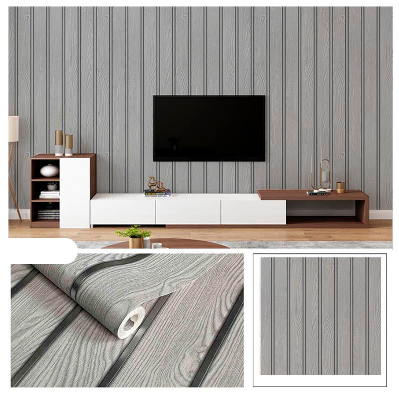 Papel Vinilo Adhesivo De 45 cm x 10 mts Tipo Madera Gris