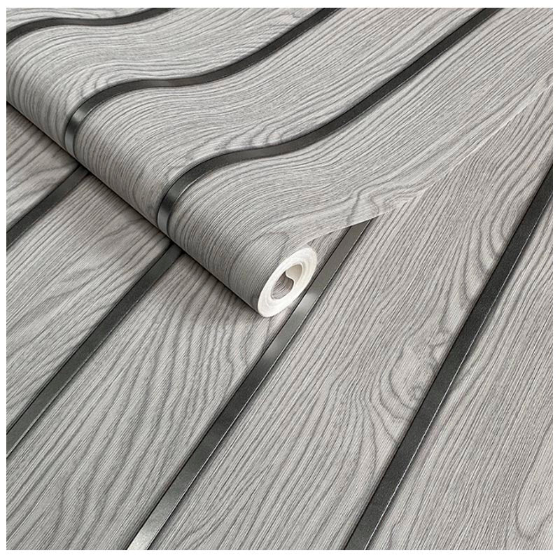 Papel Vinilo Adhesivo De 45 cm x 10 mts Tipo Madera Gris