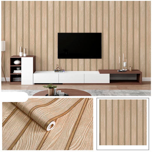 Papel Vinilo Adhesivo De 45 cm x 10 mts Tipo Madera Dorado