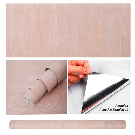 Papel Vinilo Adhesivo De 60 cm x 10 mts Madera