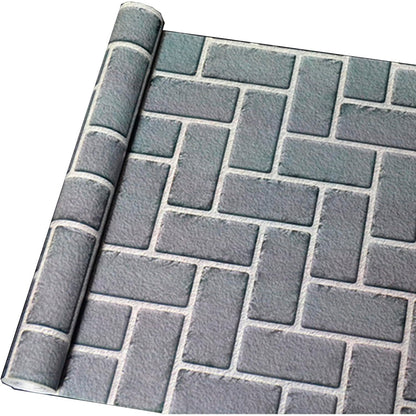 Papel Vinilo Adhesivo De 45 cm x 10 mts Ladrillo Gris