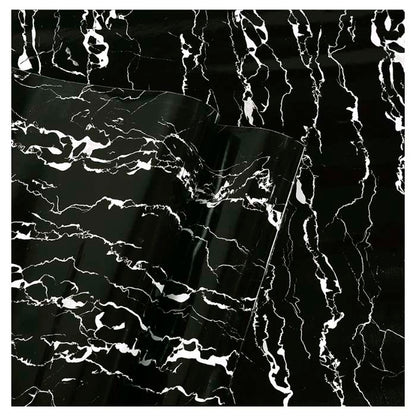 Papel Vinilo Adhesivo De 45 cm x 10 mts Mármol Negro Mate