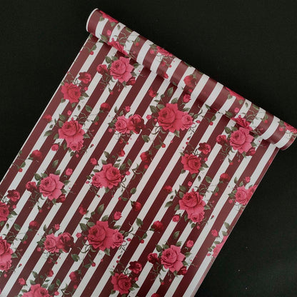 Papel Vinilo Adhesivo De 45 cm x 10 mts Rosas