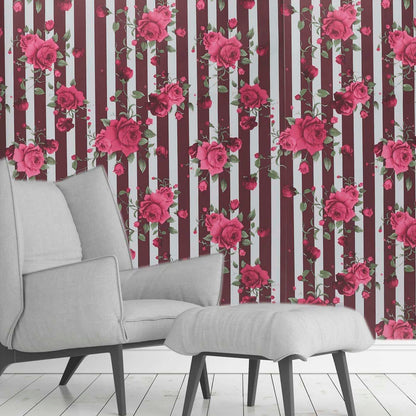Papel Vinilo Adhesivo De 45 cm x 10 mts Rosas