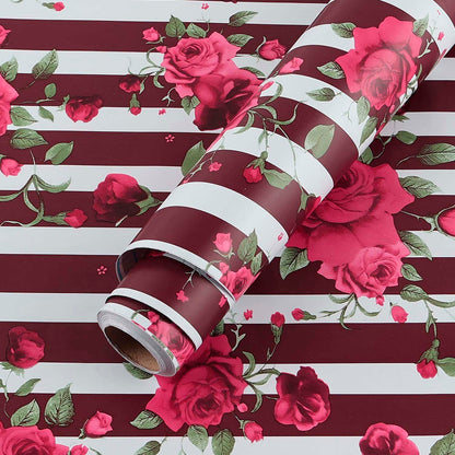 Papel Vinilo Adhesivo De 45 cm x 10 mts Rosas